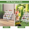 Floral Display Stand with 16 White Flower Baskets 4-Layers Cart