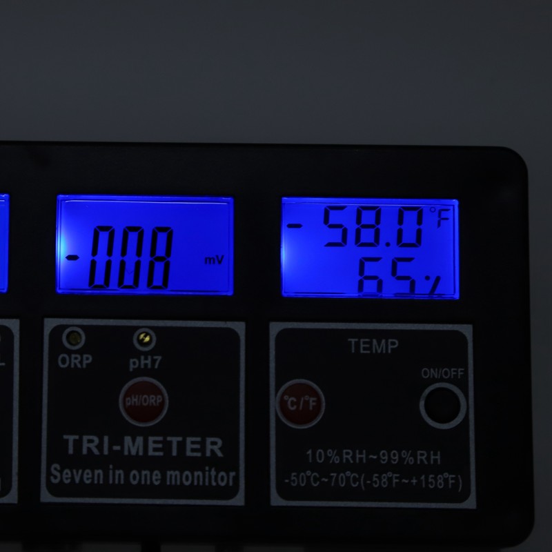 PH‑218 7 in 1 Water Quality Tester PH/TEMP/EC/CF/TDS/OPR/RH Water Meter