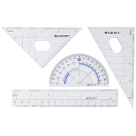 Westcott Five Piece Math Tool Kit, Blue and Gray (14550)