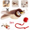 Avenix Set de Juguetes Interactivos para Gatos: Pelota y Pájaro Recargables USB