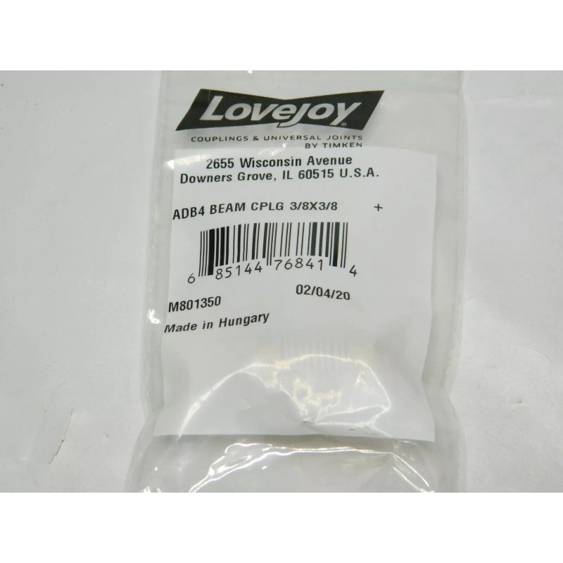 LOVEJOY 3/8″ Max Bore Diam, Flexible Clamp Hub Coupling 68514476841