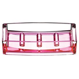 Premier Housewares 1601358 Acrylic Soap Dish - Hot Pink/Clear 3 x 13 x 9 cm