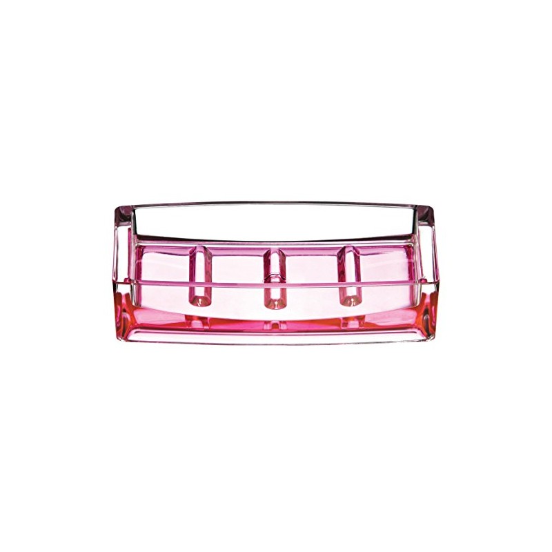 Premier Housewares 1601358 Acrylic Soap Dish - Hot Pink/Clear 3