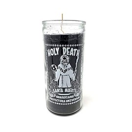 La Santa Muerte Guardiana Negra Veladora Holy Death Guardian Black Candle 9" 14 Dias/14 Days Jumbo Size (Black)
