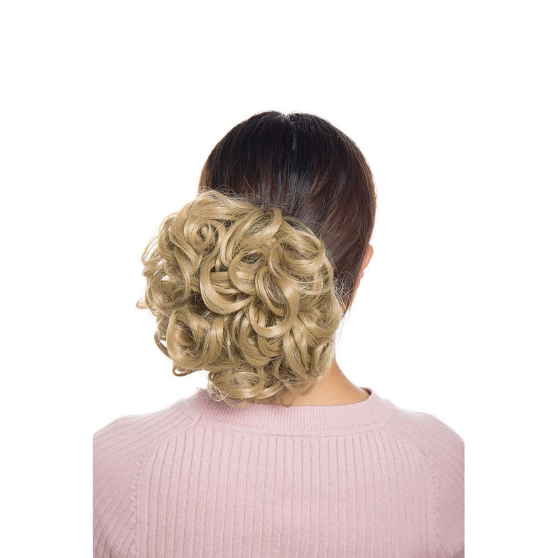 Scrunchy Updo Combs Ponytail Hair Extensions Clip in Bun Claw