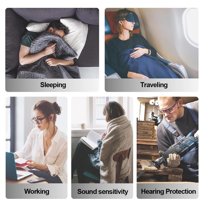 Ear Plugs for Sleeping Noise Cancelling, Perfect -30dB Reusable Silicone