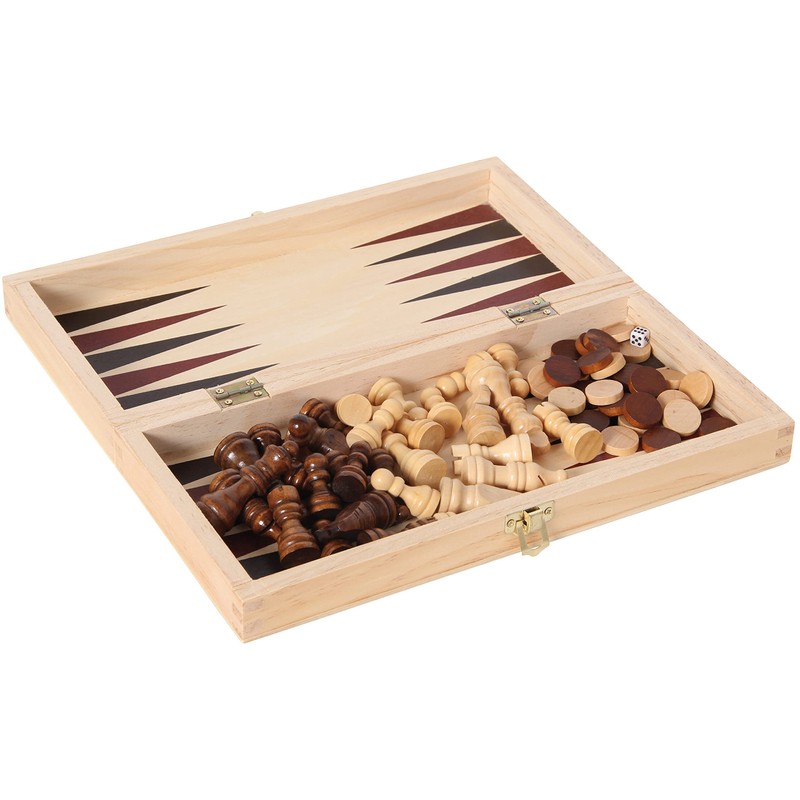 Bartl 101808 Wooden Chess Lady Backgammon