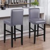 YISUN Waterproof Bar Stool Covers, Set of 2, Stretch PU