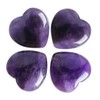 Marrywindix 4 Packs 1.2 Inches Healing Crystal Natural Amethyst Heart
