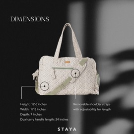 Staya Quilted Duffle Bag - Perfect Travel Companion, Quilted Weekender Bag for Women, (Sweet Pea)