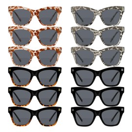 CessBlu 12 Pack Bifocal Reading Glasses for Women Funky Bifocal Sunglasses +2.50