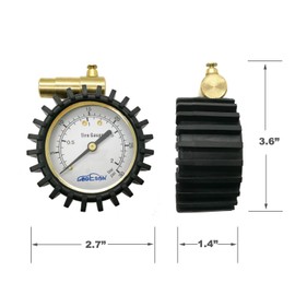 GODESON Presta Valve Pressure Gauge with Air Pressure Relief for Mountain Bicycle Fat Tires,Low Pressure Range to 30 PSI/2BAR