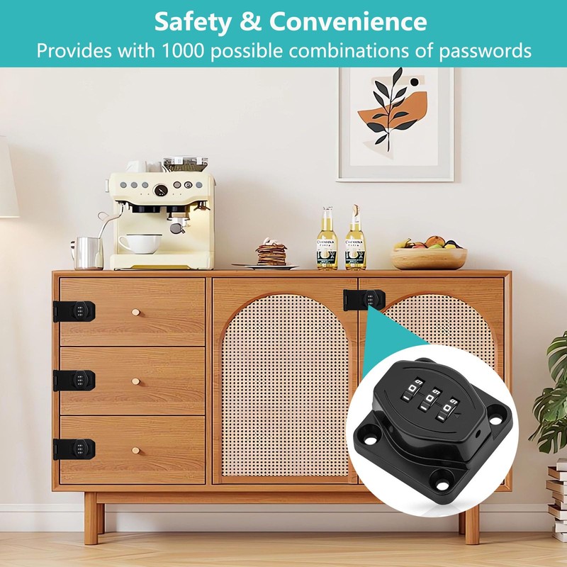 Bifold Door Lock, Closet Door Lock Keyless Combination Lock for