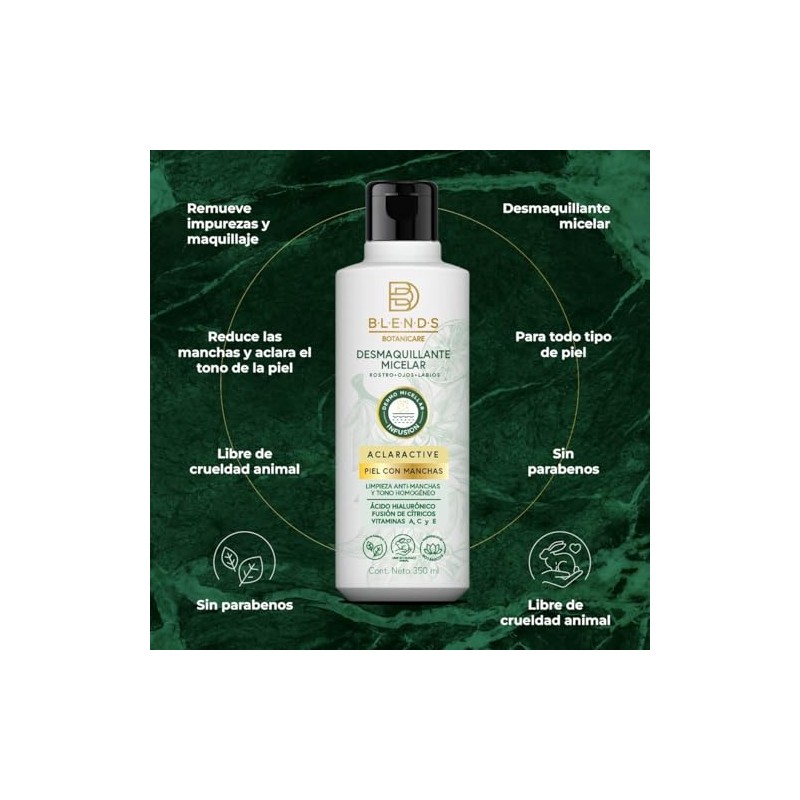 Blends Botanicare Desmaquillante Micelar Aclarante 350ml