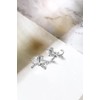 Earrings for Women, 925 Sterling Silver Bow With Cubic Zirconia