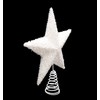 Toyland® 26cm Beautiful White Glittery Tree Top Star - Christmas