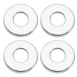 4PCS Shower Pipe Covers 26mm Tap Cover Collar Stainless Steel Tall Hole Cover Chrome Valve Pipe Collar Round Cover for Water Pipe Faucet Shower Pipe Facilities