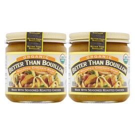 Better Than Bouillon Organic Roasted Chicken Base, Made with Seasoned Roasted Chicken, USDA Organic, Contains 38 Servings Per Jar 8 Ounce (Pack of 2)