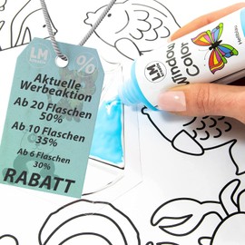 LM Window Colour 80 ml - Silver - Window Colours for Crafts and Painting. For Removable Decorative Window Pictures in Children's Room, on Bottles, Mirrors or Tiles. Window Colours without Solvents