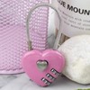 3Pcs Pink Heart Combination Locks, Luggage Locks, Cute Locker Code