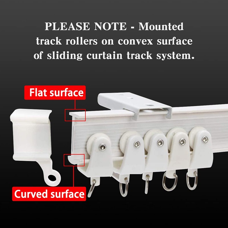 Curtain Track Accessories for Flexible Curtain Track, Bendable Curtain Track