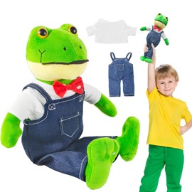 Peluche Rana Rhenne Rene Juguete,Compañero de Juego de Niños Suave,Muñecas de peluche con materiales de alta calidad,Muñeca de rana kawaii 30cm,Los mejores regalos de Navidad para niños y Niñas.