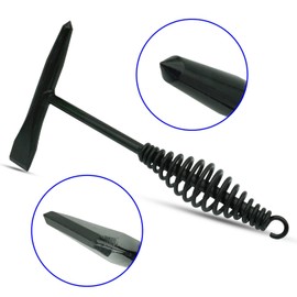 VASTOOLS Welding Chipping Hammer with Coil Spring Handle,10.5",Cone and Vertical Chisel, Cone and Cross Chisel, 10" Wire Brush