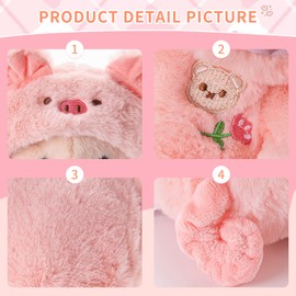 KECIRLE Pig Plush Pillow 9.8/13.8inch，Cute Pig Stuffed Animal，Kawaii Toys Soft Pillow for Kids Girls Boys Gifts