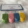 Hanukkah Dreidel Set 4 Colorful Pink Yellow Blue Green Plastic