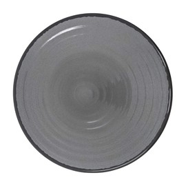 Gianna's Home 12 Piece Modern Melamine Heavyweight Plastic Dinnerware Set (Gray)