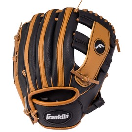Franklin Sports RTP Teeball Performance Handschuhe (24,1 cm), Schwarz/Braun