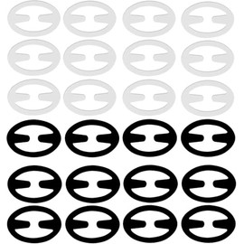 30pcs Bra Clip, Anti-Slip Buckles Conceal Straps,Conceal Bra Straps Cleavage Control Clip,Bra Strap Clips - for Back for Women (Black+Transparent, One size)