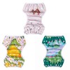 ALVABABY 3 Pack Swim Diapers, Baby/Toddler/Infant Snap Adjustable Reusable Swim