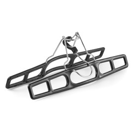 DEILSY™ Pants Hangers Skirt Hanger Pant with Locking Hook Versatile Skirt Hangers for Closet Organization Black Jean for Men and Women Heavy Duty 10 Pack