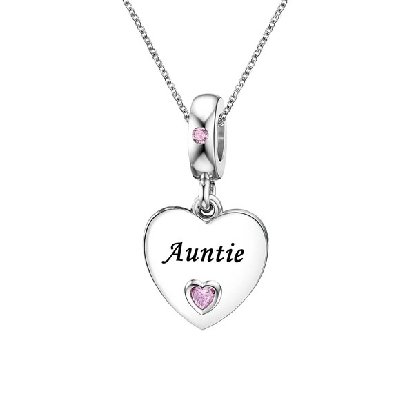 KunBead Auntie 18 inch Pink Heart I Love You Family