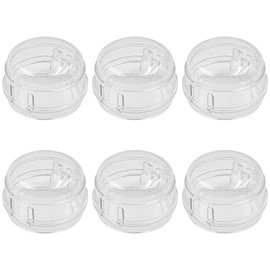 Tiardey 6 PCS Stove knob Covers Gas Safety Knob Locks Kitchen Gas Stove knob Covers Child Safety Lock Knob Protector Cover (Transparent White)