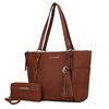 MKF Collection Tote Bag for Women, Vegan Leather Top-Handle Crossover