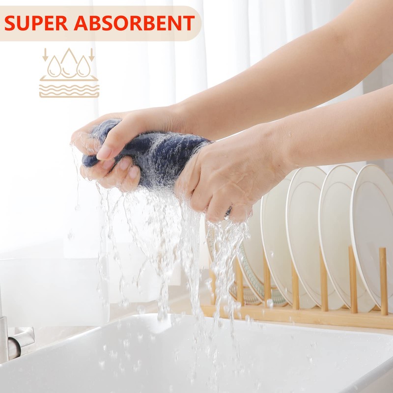Moosfor 100% Cotton Kitchen Cleaning Cloths, Highly Absorbent Soft Dish