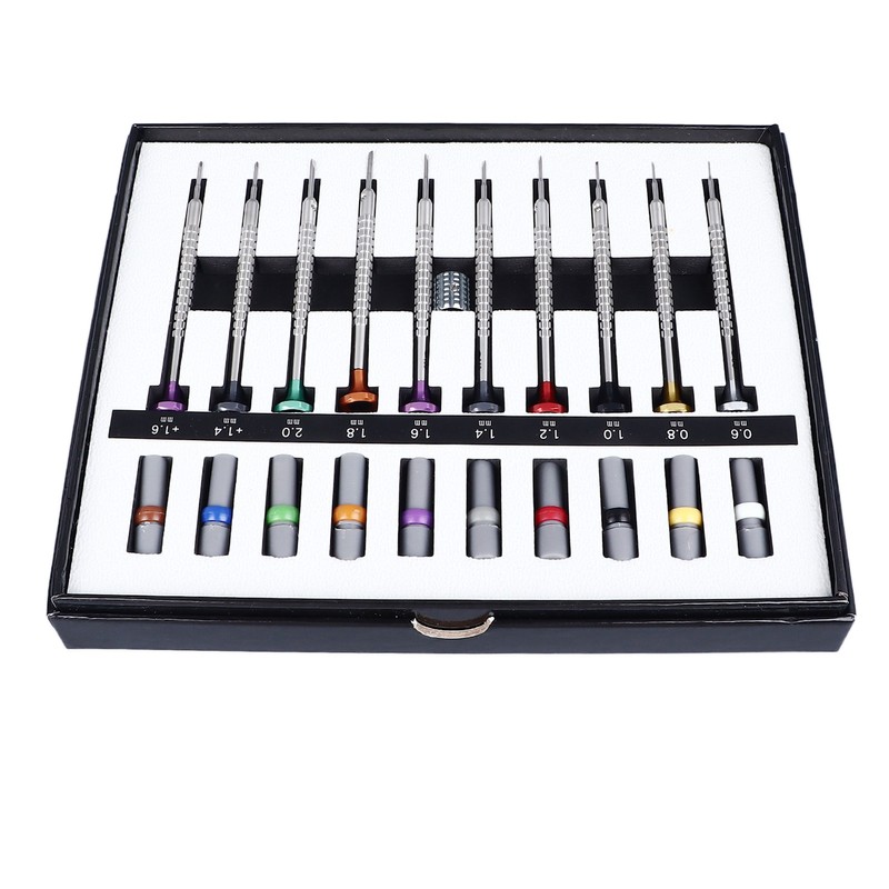 Watch Repair Screwdriver Set 0.6‑2.0mm Color Coded Replaceable Heads Micro