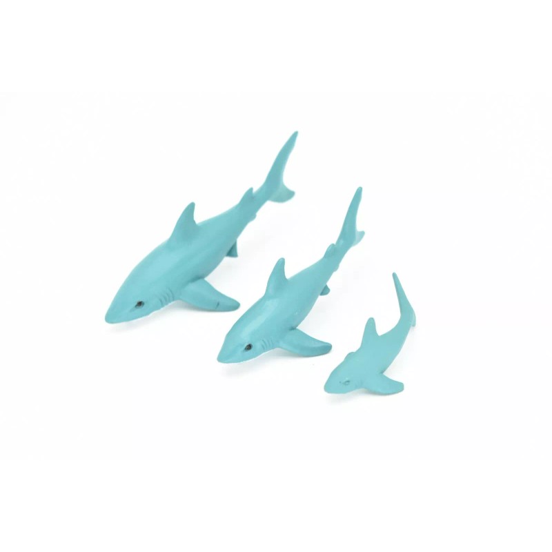 K&M Great white Shark Set of Three Realistic Toy Model