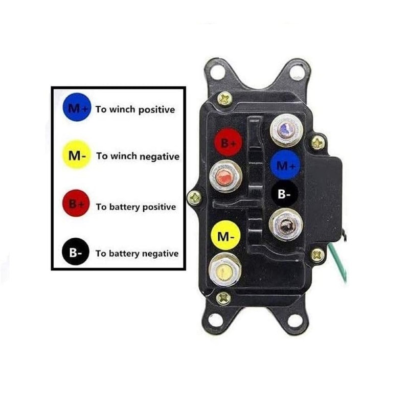 SouthMarine Universal Winch Solenoid Relay Contactor Switch Thumb for UTV