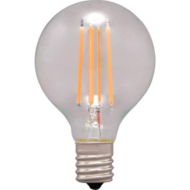 Iris Ohyama LDG4L-G-E17-FC LDG4L-G-E17-FC LED Filament Bulb, Mini Ball Bulb, 40W Equivalent, 440 lm, Bulb Color Equivalent, Energy Saving Measures, LED Filament Bulb