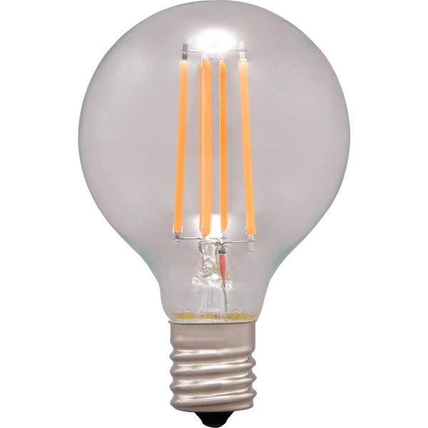 Iris Ohyama LDG4L-G-E17-FC LDG4L-G-E17-FC LED Filament Bulb, Mini Ball Bulb,