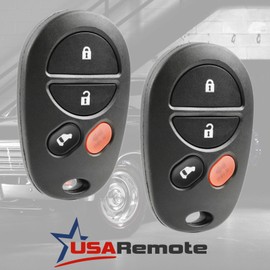 USA Remote Replacement Fits Toyota Sienna Van Key Fob Control 4btn GQ43VT20T Set of 2