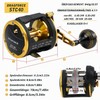 Burning Shark Towing Reel Salt Spirit Level Wind Rollers Boat