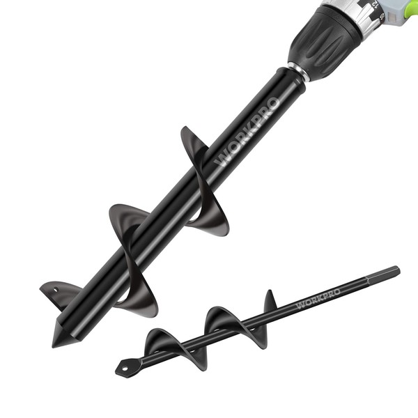 WORKPRO Auger Drill Bit Set with Hex Drive 2-Piece, Garden