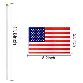 WEITBF 200 Countries International Flags of the World Small Mini Hand Held Flags on Stick,8.2 x 5.5 Inch