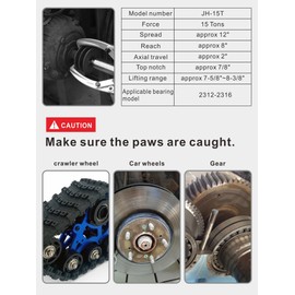 AMZCNC Hydraulic Gear Puller 15 Ton Max. Capacity Hydraulic Puller 2 or 3 Jaws Bearing Hub Separator,Hydraulic Puller Separator Tool for Pulling Hubs, Flanges, Gears, Bearings (15Ton 12" jaw)