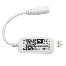 Vrabocry Smart Mini RGB WiFi Controller DC12-24V for 4pin Led Strip Panel Light Timing Function 16million Colors Smartphone Controller