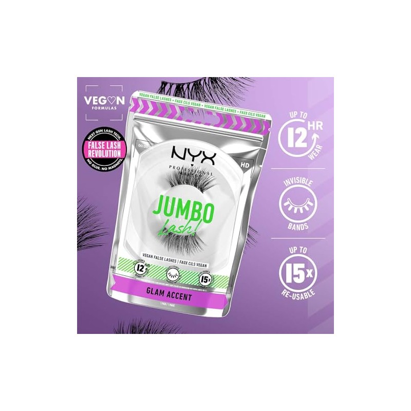 NYX Professional Makeup, Jumbo Lash, Pestañas Postizas